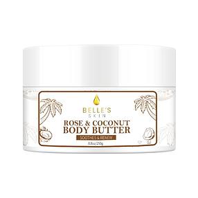 Belle&#39;s Skin Coconut Body Butter BELLES ROSE COCONUT BODY BUTTE 