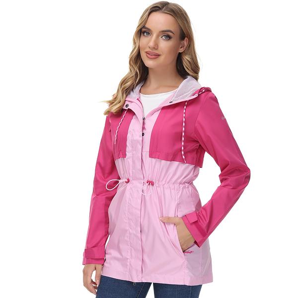 Lightbare Women&#39;s Water Resistant Ripstop Rain Coat LB02W