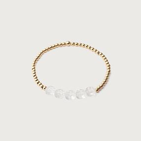 CLEAR LETTER NAME BRACELET m"a. 