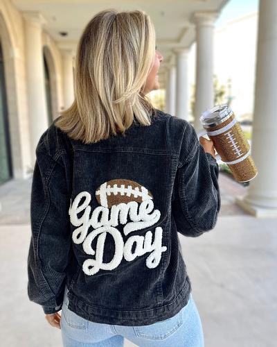 Crystal Football Blinged Out 40 Oz. Tumbler - Live Love Gameday