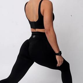 Summer Luxe Collection in Black - Scrunch Bum Gym Leggings