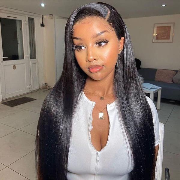 Undetectable Transparent 13x4 Lace Frontal Wig Brazilian Straight Human HD Lace Wig For Black Women