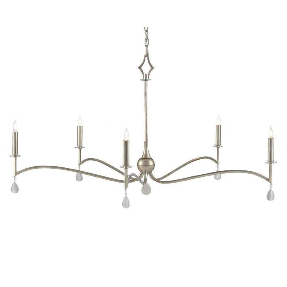 Currey &amp; Company Serilana Silver 5-arm Chandelier