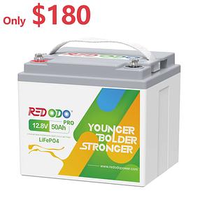 Redodo 12V 50Ah Pro LiFePO4 Battery | 640Wh &amp; 640W