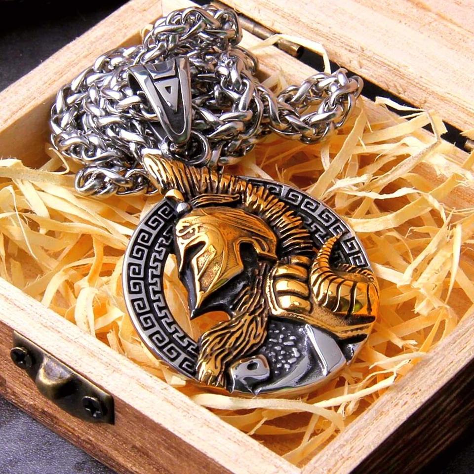 Spartan Worrior Helmet pendant necklace