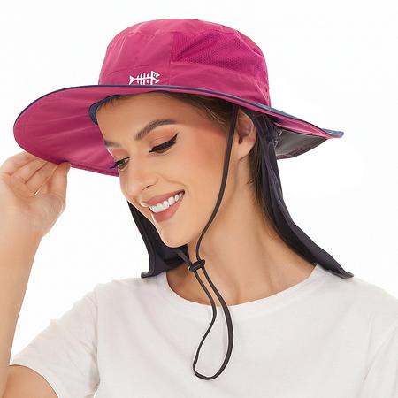 Women&#39;s UPF 50+ Sun Hat with Ponytail Hole Neck Flap FH05W