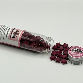 Cranberry Stars *one bottle* twist cap | 90+ Treats |  100% Organic and Healthy Treats for Rabbits, Guinea Pigs, and Other Small Pets