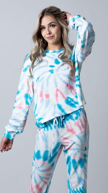 Ocean Swirl Lounge Set - Top &amp; Joggers