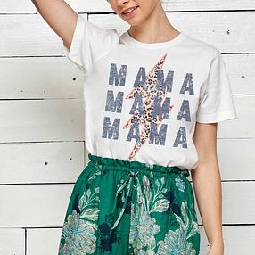 3 MAMA Graphic Top - White