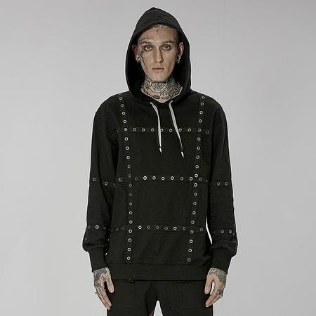 Men&#39;s Punk Drawstring Splice Hoodies