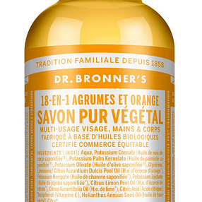 Dr Bronner&#39;s - Savon liquide Agrumes Orange - 60ml