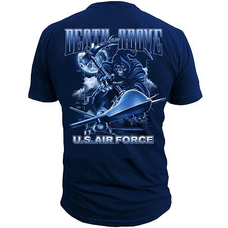 U.s. Air Force Drones - Death From Above - Black Ink Men&#39;s T-Shirt