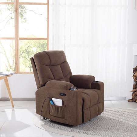Furniwell Power Lift Chair Electric Recliner for Elderly Fabric Sofa With USB Charging