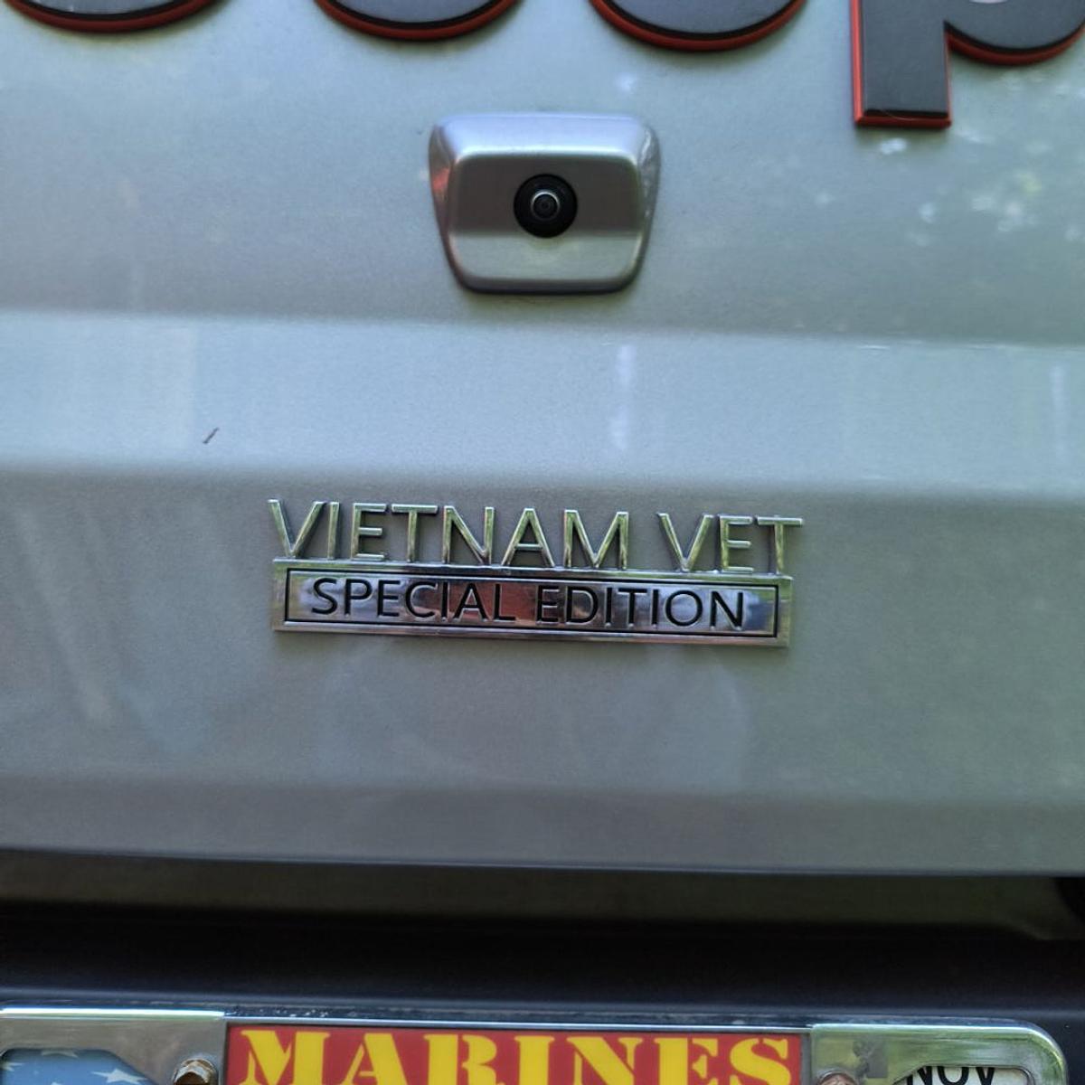 VIETNAM VET EDITION CAR BADGE