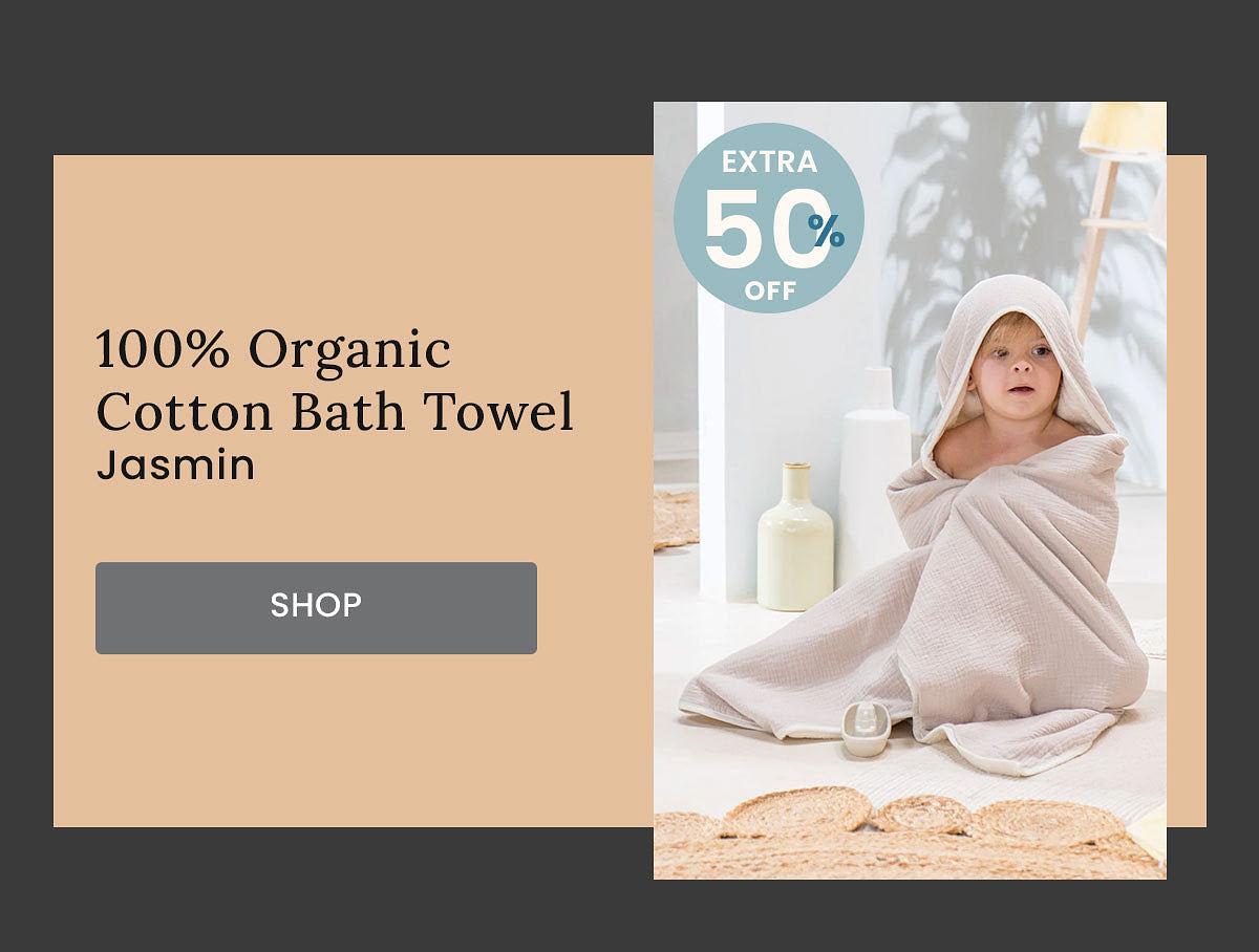 100% Organic Cotton Bath Towel - JASMIN