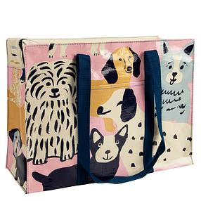 Happy Dogs Zipped Shoulder Tote Bag