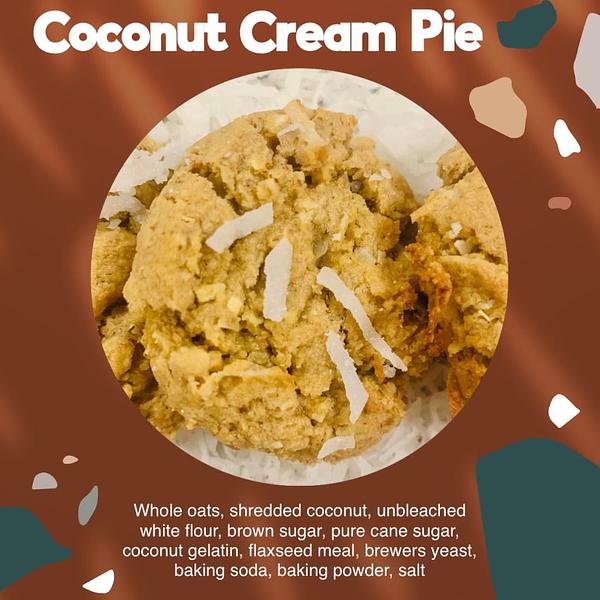  Whole oats, shredded coconut, unbleached white flour, brown sugar, pure cane sugar, coconut gelatin, flaxseed meal, brewers yeast, P baking soda, baking powder, salt 