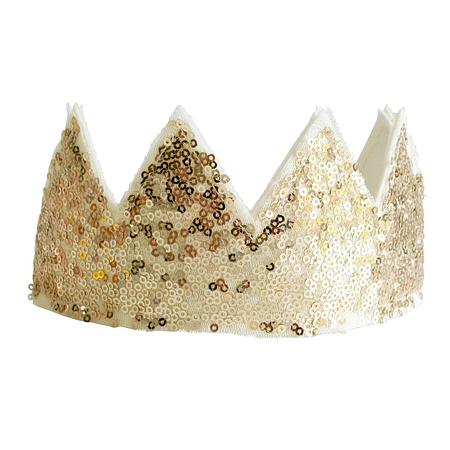 Sequin Sparkle Crown - Gold