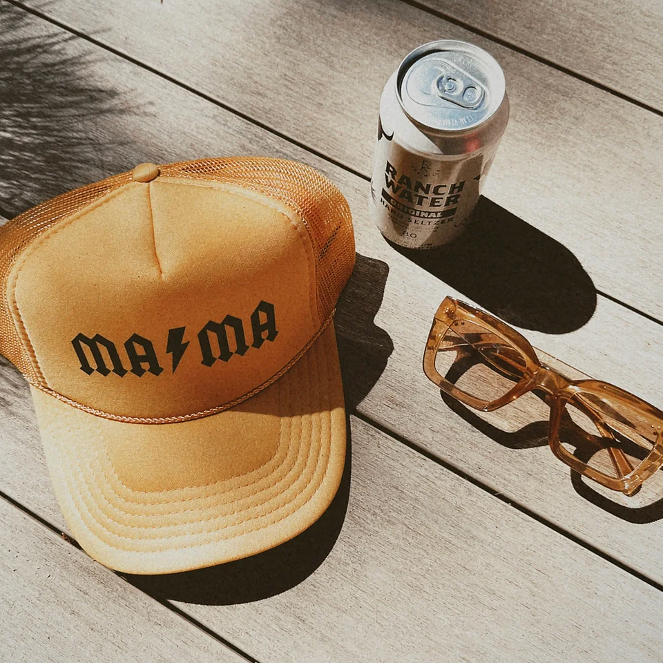 Rebel Mama Trucker Hat | Mustard