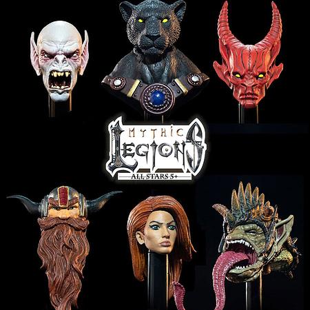 Mythic Legions All Stars 5+ - Accessory Set Heads Pack 1 - PRE-ORDER