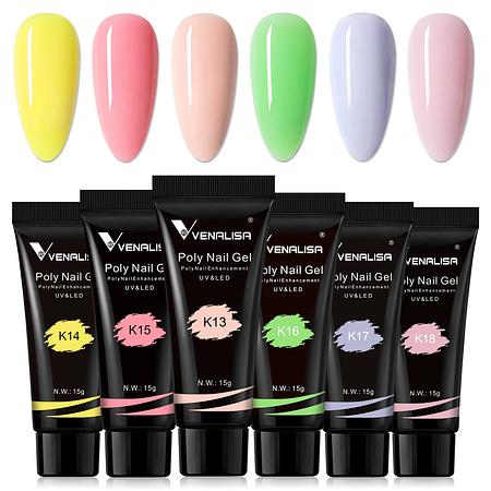 Macaron Poly Gel 6 Color Set