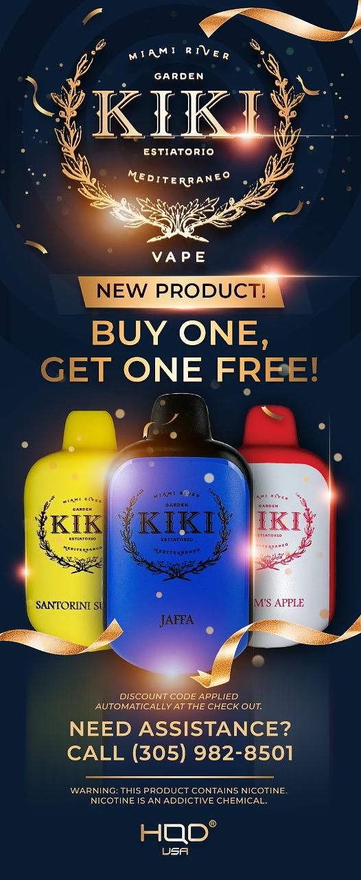 PR e GARDEN 2 : e BUY ONE, GET ONE FI?E'E! SANTORINI Sif NEED ASSISTANCE" CALL 305 982-8501 WARNING: THIS PRODUCT CONTAINS NICOTINE. NICOTINE IS AN ADDICTIVE CHEMICAL. D 7 