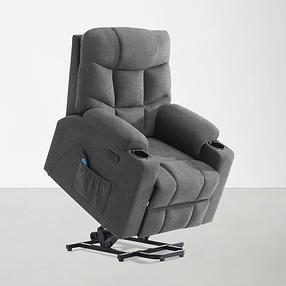 Furniwell Power Lift Chair Electric Recliner for Elderly Fabric Sofa With USB Charging