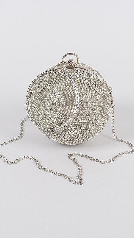 Rhinestone Ball Clutch