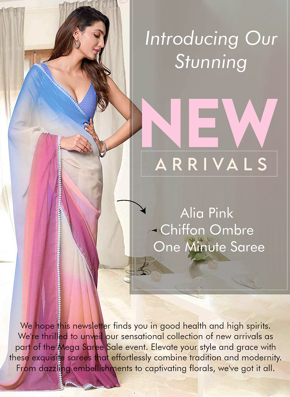 New Arrival Sari, Red white Satin Chiffon Saree with Art Silk Blouse -  Andaaz Fashion