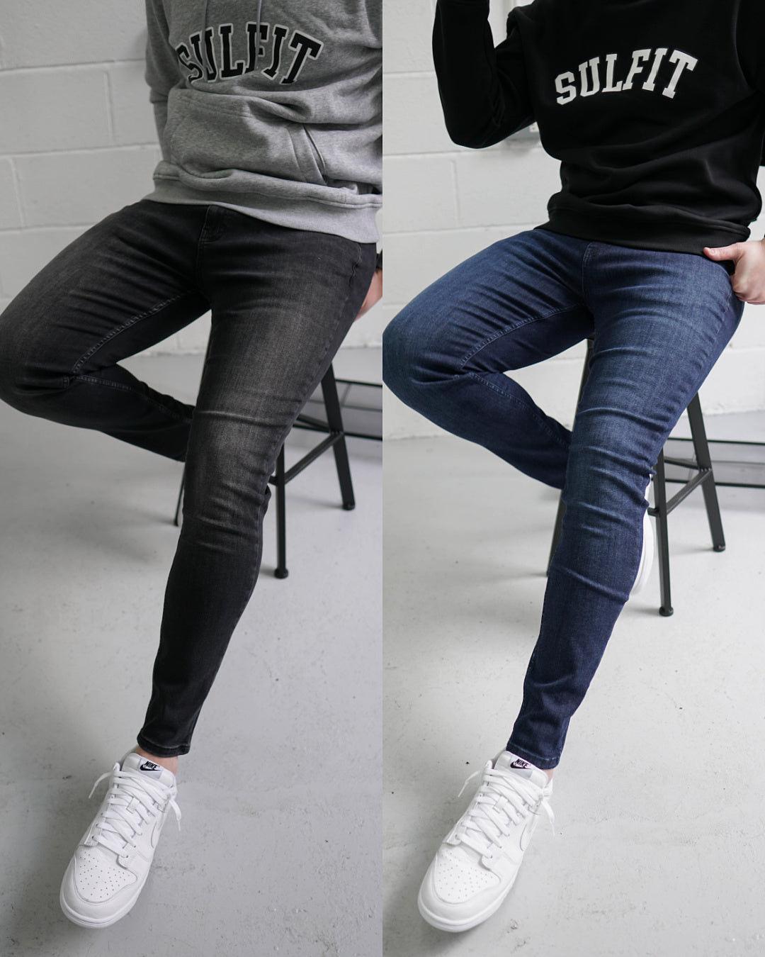 Slim Comfort Jeans In Charcoal