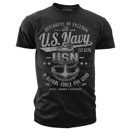 US Navy Defenders of Freedom Retro Men&#39;s Navy T-Shirt
