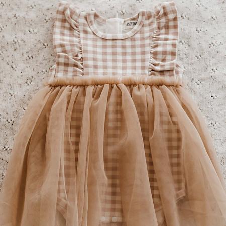 Jersey/Tulle Dress - Gingham