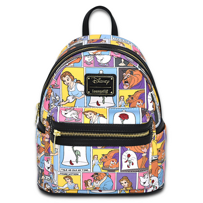 Grotto Treasures Exclusive - Disney Beauty &amp; The Beast Comic AOP Mini Backpack