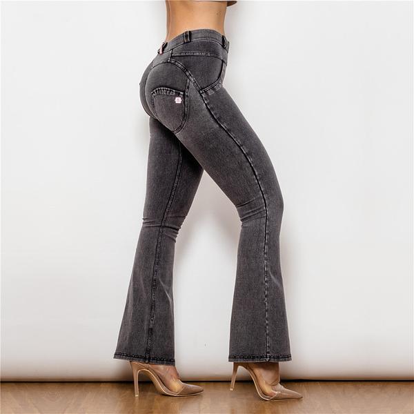 High Waist Bootleg (Flare) Shaping Pant High Waist - Grey Denim