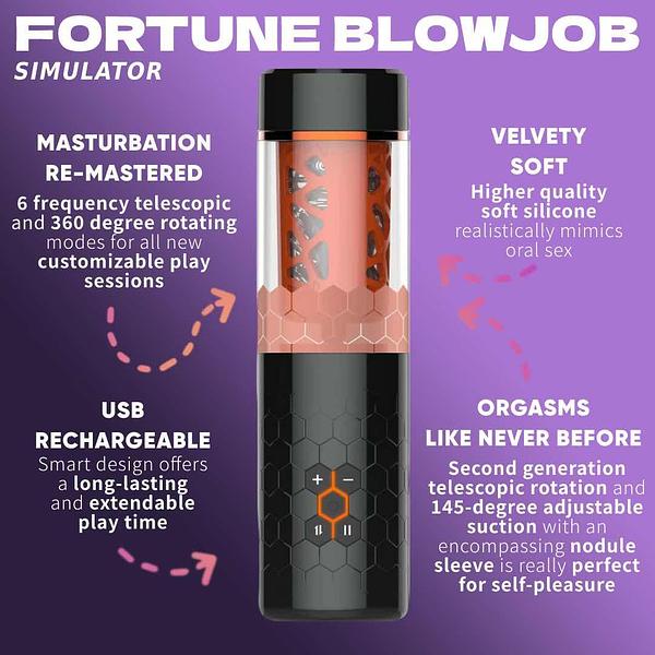 FORTUNE ELOWJOB SIMULATOR MASTURBATION VLB LERYS SRSORTS . igher quality 6 frequency telescopic 5 and 360 degree rotating rea?igtfilc:;'cxi';ics modes for all new e customizable play sessions, 3 s . 4 P UsB ORGASMS RECHARGEABLE LIKE NEVER BEFORE Smart design offers Second generation Bl l"'135"F 3 telescopic rotation and and extendable 145-degree adjustable PR 5 i Bt encompassing nodule sleeve is really perfect for self-pleasure 