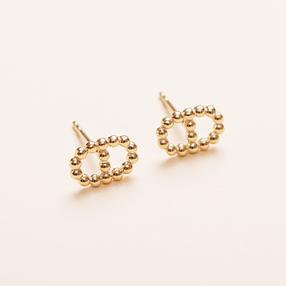 Chaine Stud Earrings [10K Solid Gold]