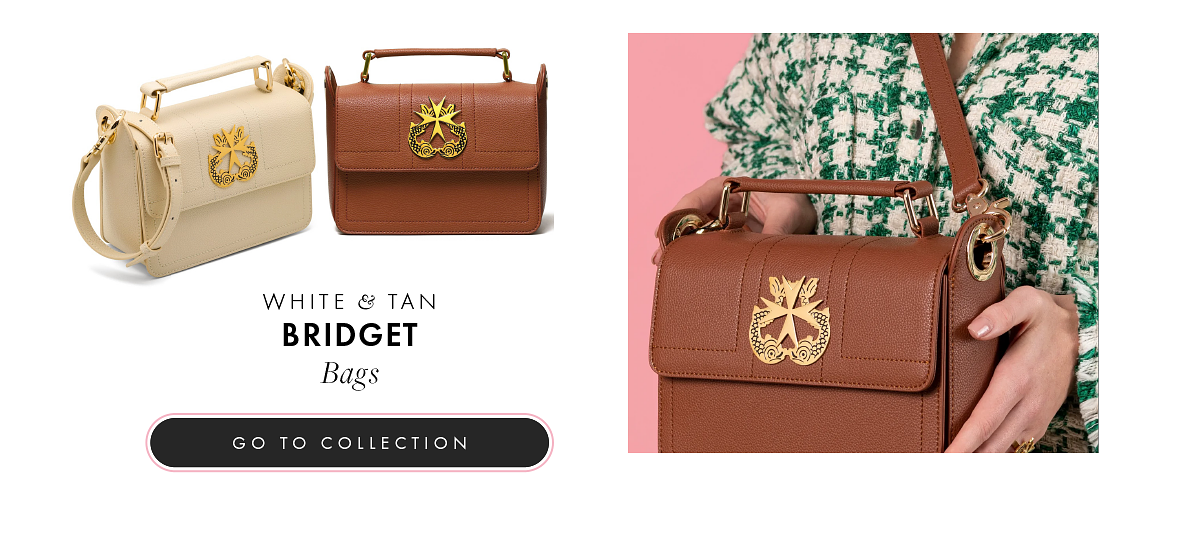  5! WHITE TAN i BRIDGET Bags GO TO COLLECTION RN 