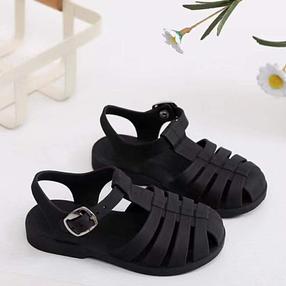 Waterproof Silicon Jelly Sandals - black
