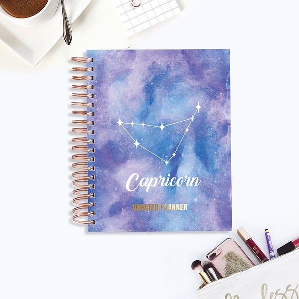 Undated Yearly Planner - Capricorn (2023 Collection) + Ultimate Sticker Book