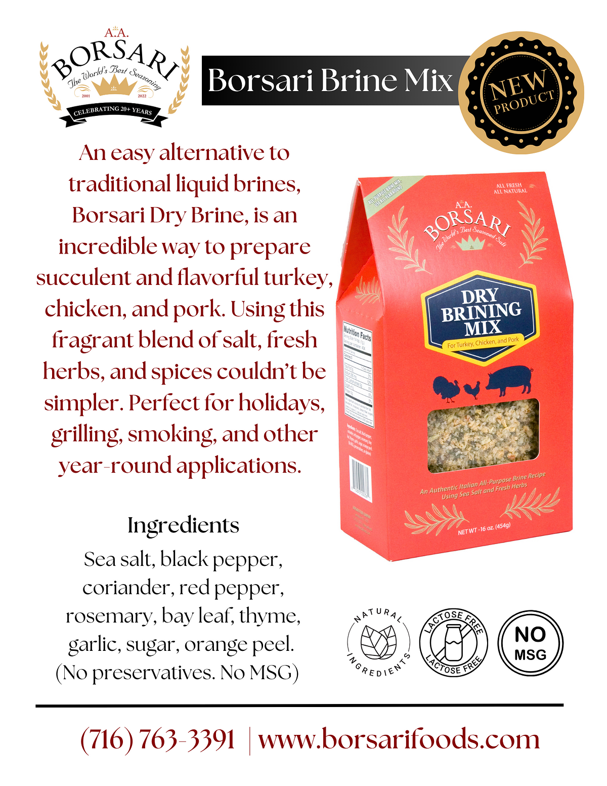 Borsari s Dry Brining Mix is now ON SALE Borsari Foods