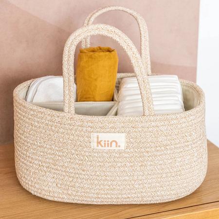 Cotton Rope Nappy Caddy Organiser