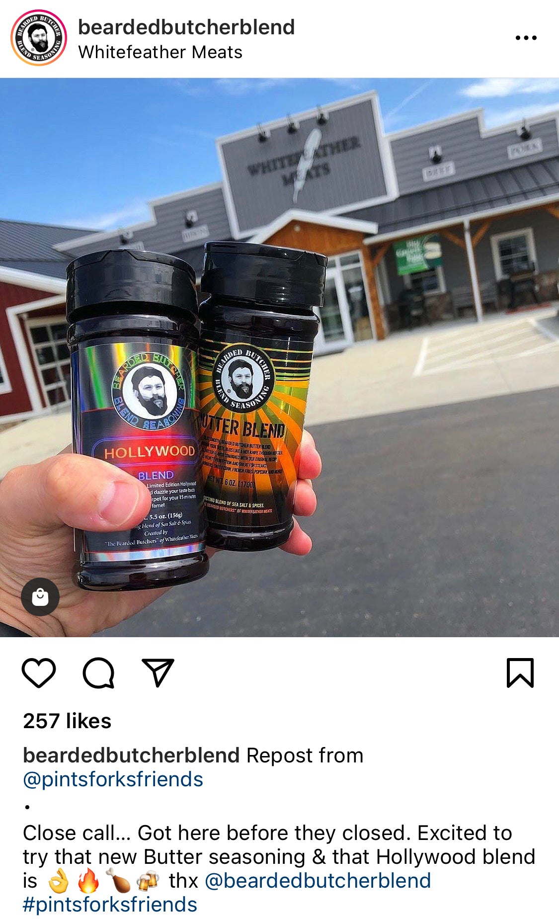 bearded butcher blend instagram post