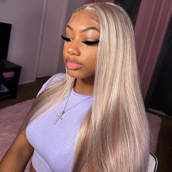 Megalook New Arrival Blonde Wig With Brown Highlights #P10/613 Straight &amp; Body Wave 13x4 Lace Front Wigs
