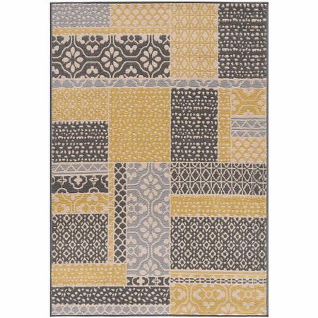Gustavo Collection Modern Rugs in Yellow | 3230y