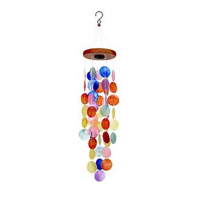 Ocean Series - Solar Shell Wind Chimes Waterproof Electric Rainbow 28 Inch