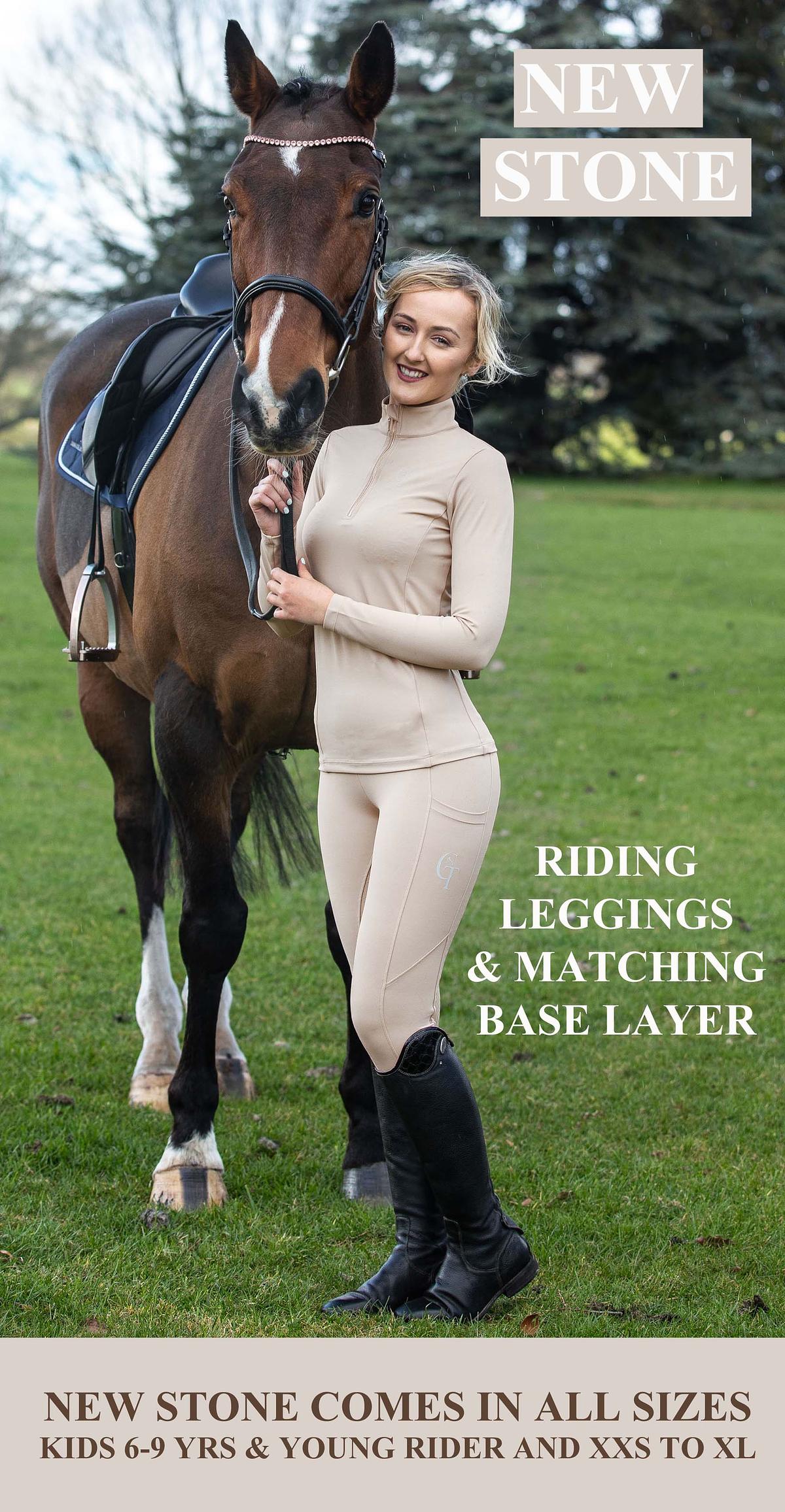 STONE/BEIGE Horse Riding Leggings and Base Layer - CT Equine