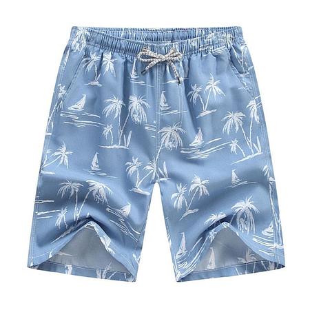 The Blues Palms Draw String Swim Shorts