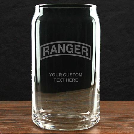 US Army &#39;Build Your Glass&#39; Personalized 16 oz. Beer Can Glass