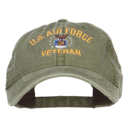 US Air Force Veteran Military Embroidered Washed Cap