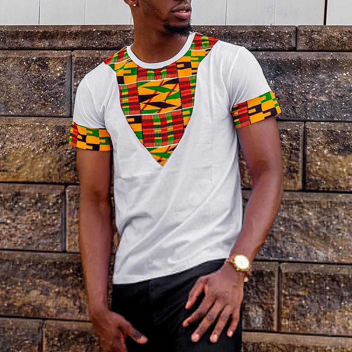 Men&#39;s African Print T-shirt A - Available in Sizes S -6XL